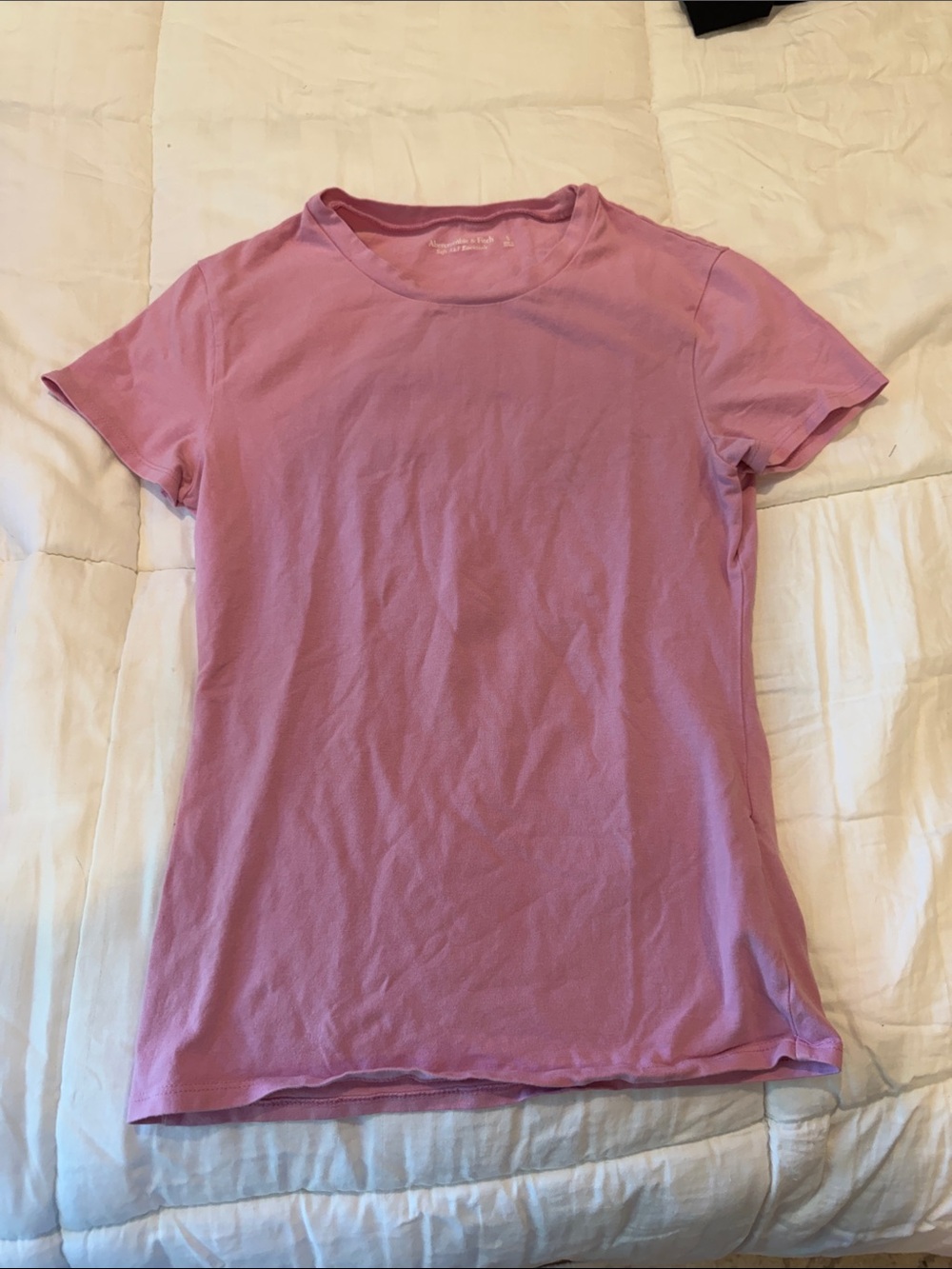 Abercrombie & Fitch Pink Short Sleeve Crewneck Tee